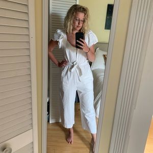 Zara White Jumpsuit NWOT